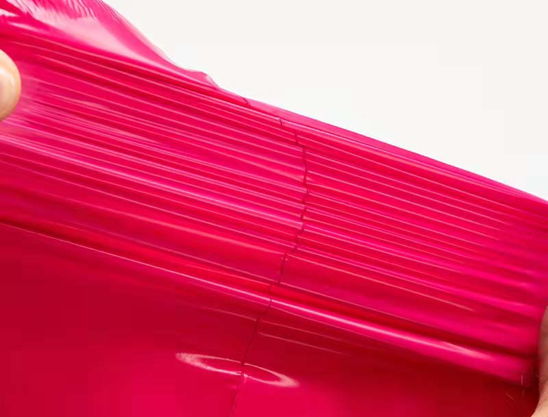 四方台玫红色快递袋-05