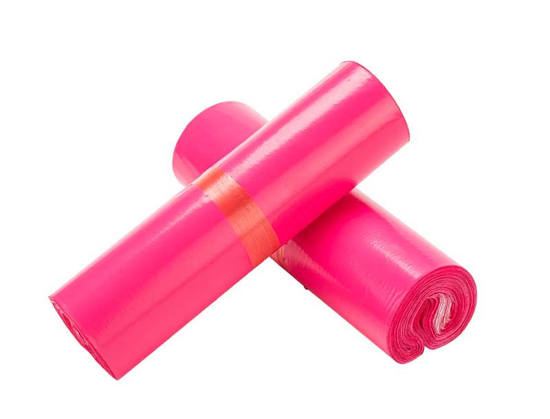 四方台玫红色快递袋-02